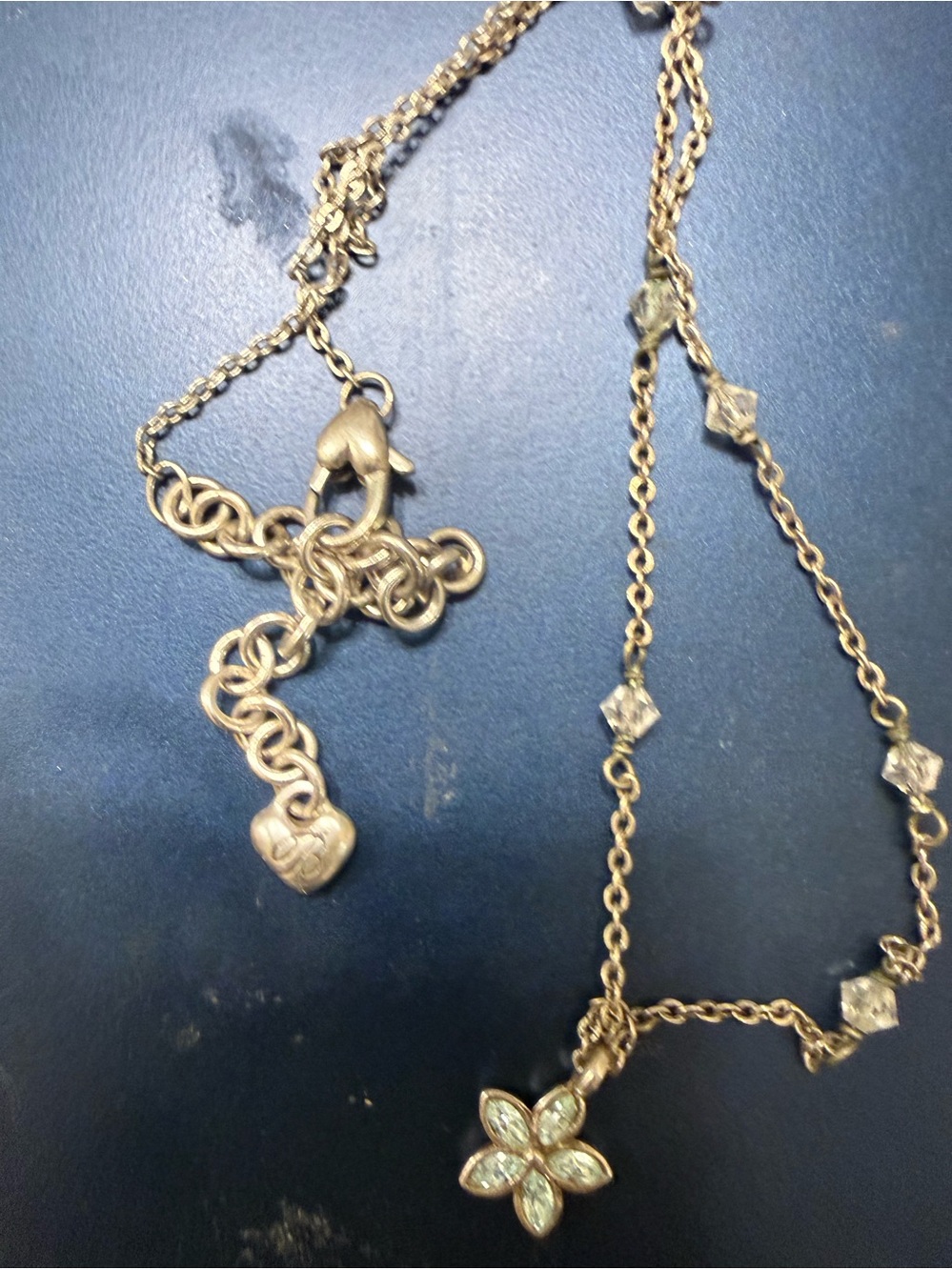 Silver Floral Pendant Necklace - Women Jewelry